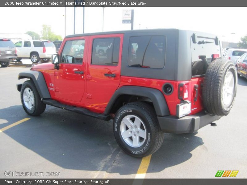 Flame Red / Dark Slate Gray/Med Slate Gray 2008 Jeep Wrangler Unlimited X