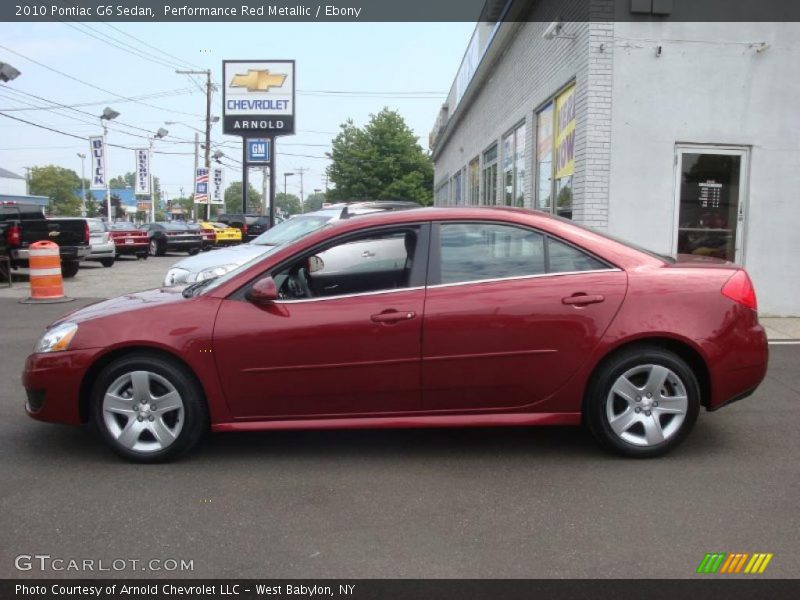 Performance Red Metallic / Ebony 2010 Pontiac G6 Sedan