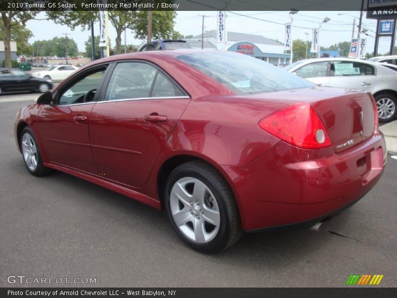 Performance Red Metallic / Ebony 2010 Pontiac G6 Sedan