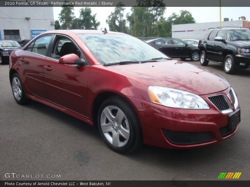 Performance Red Metallic / Ebony 2010 Pontiac G6 Sedan