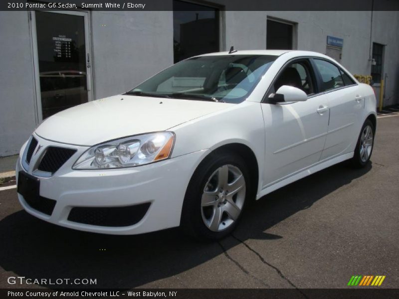 Summit White / Ebony 2010 Pontiac G6 Sedan