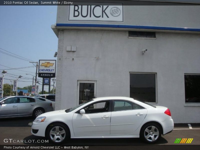 Summit White / Ebony 2010 Pontiac G6 Sedan