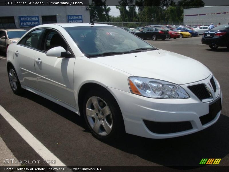 Summit White / Ebony 2010 Pontiac G6 Sedan