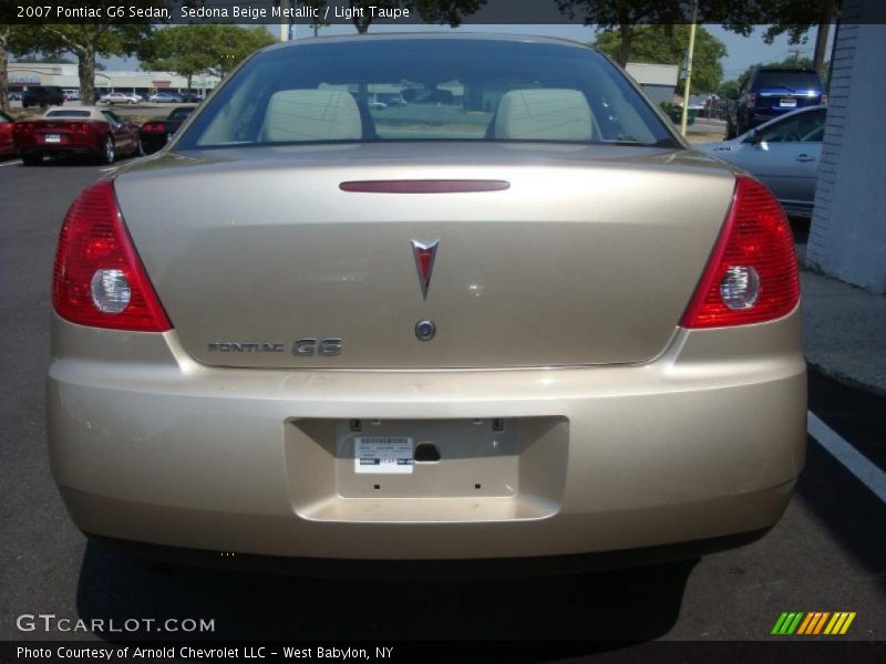 Sedona Beige Metallic / Light Taupe 2007 Pontiac G6 Sedan