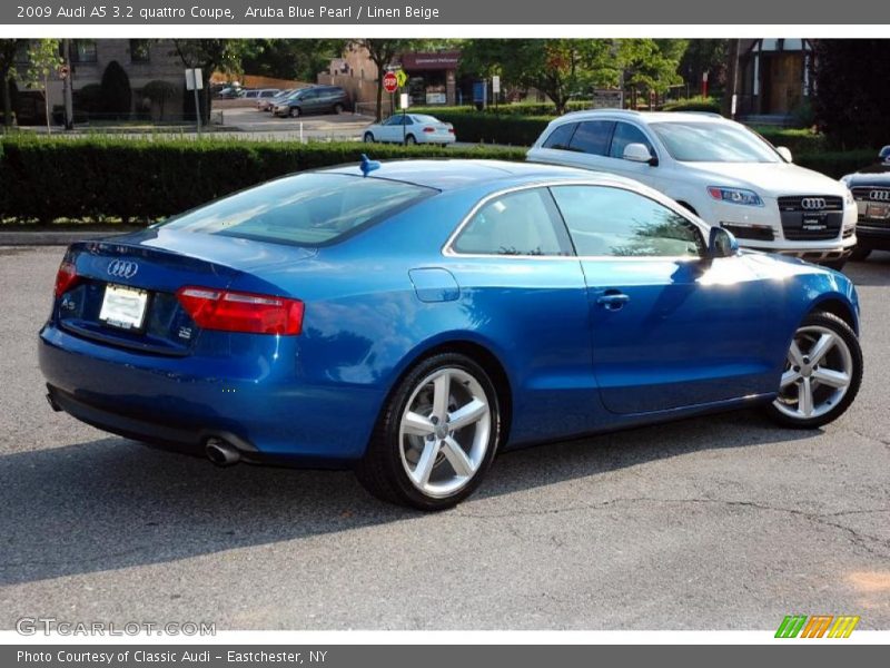 Aruba Blue Pearl / Linen Beige 2009 Audi A5 3.2 quattro Coupe