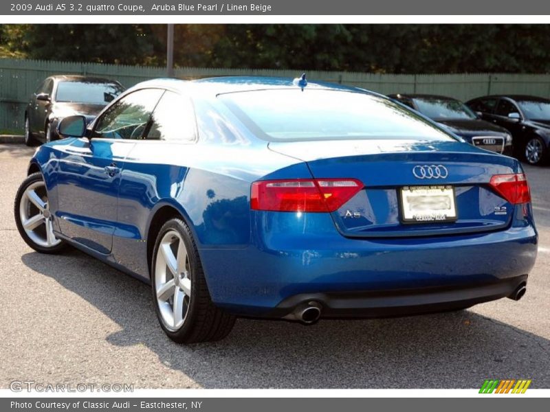 Aruba Blue Pearl / Linen Beige 2009 Audi A5 3.2 quattro Coupe