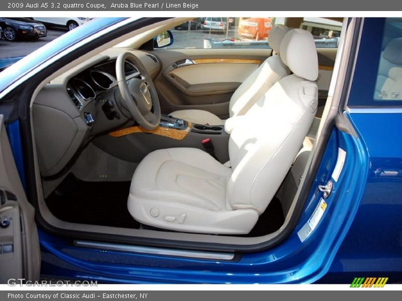Aruba Blue Pearl / Linen Beige 2009 Audi A5 3.2 quattro Coupe