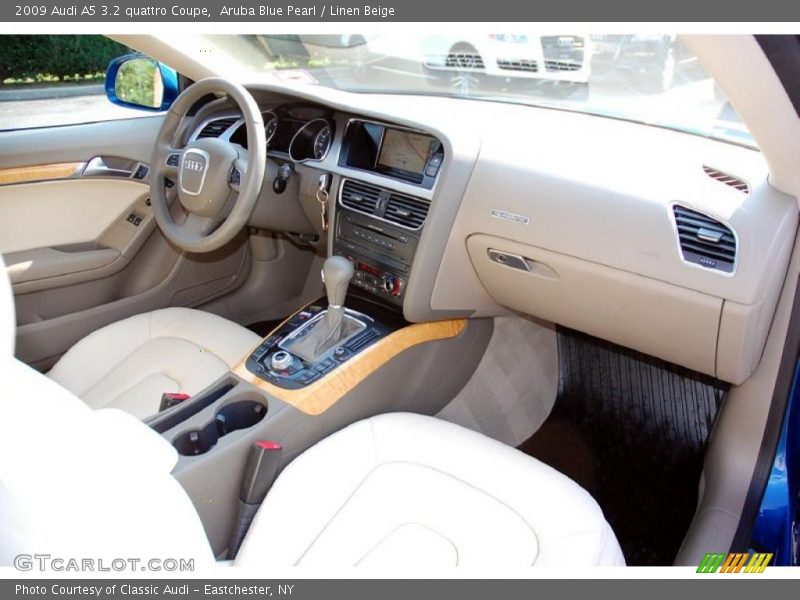 Aruba Blue Pearl / Linen Beige 2009 Audi A5 3.2 quattro Coupe