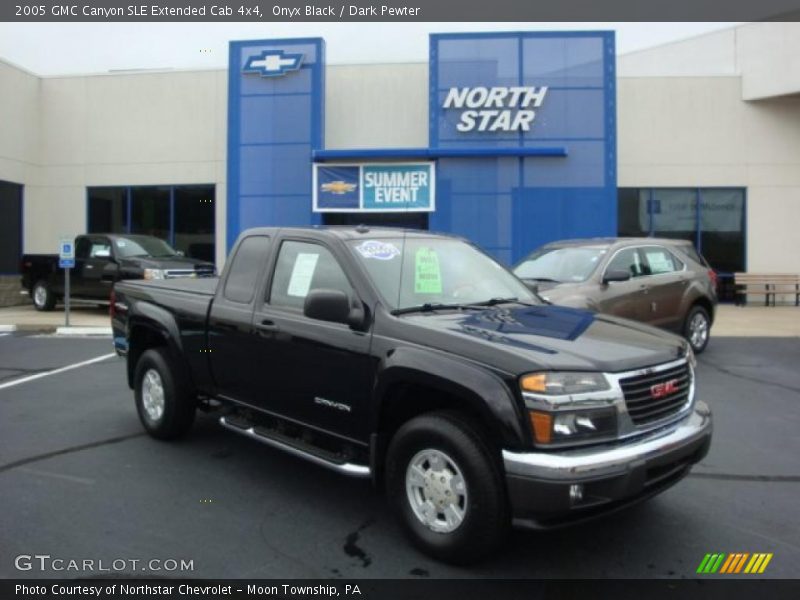 Onyx Black / Dark Pewter 2005 GMC Canyon SLE Extended Cab 4x4