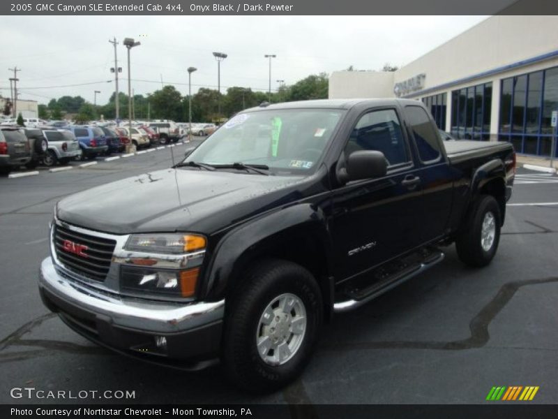Onyx Black / Dark Pewter 2005 GMC Canyon SLE Extended Cab 4x4