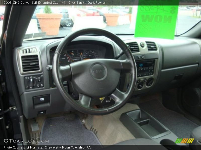 Onyx Black / Dark Pewter 2005 GMC Canyon SLE Extended Cab 4x4