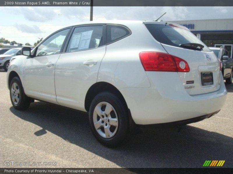 Phantom White / Gray 2009 Nissan Rogue S AWD