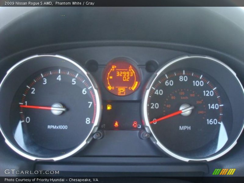Phantom White / Gray 2009 Nissan Rogue S AWD