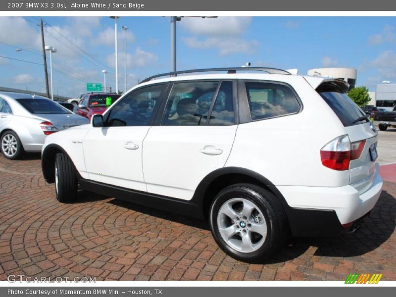 Alpine White / Sand Beige 2007 BMW X3 3.0si