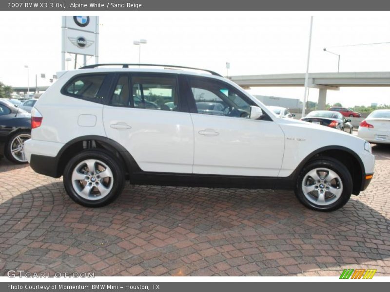 Alpine White / Sand Beige 2007 BMW X3 3.0si