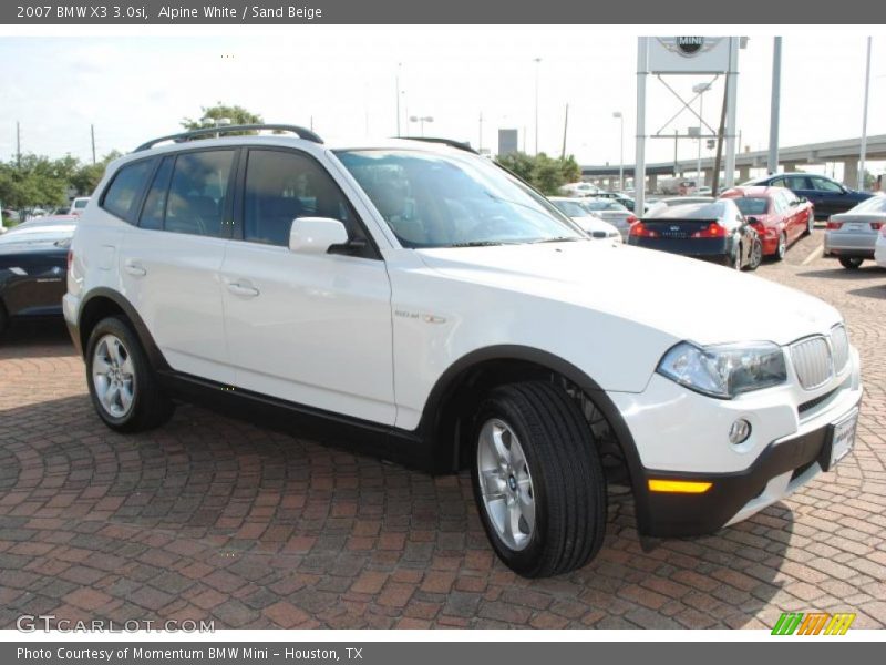 Alpine White / Sand Beige 2007 BMW X3 3.0si