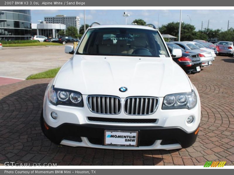 Alpine White / Sand Beige 2007 BMW X3 3.0si