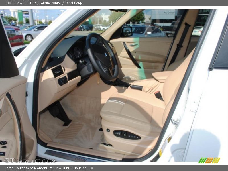 Alpine White / Sand Beige 2007 BMW X3 3.0si