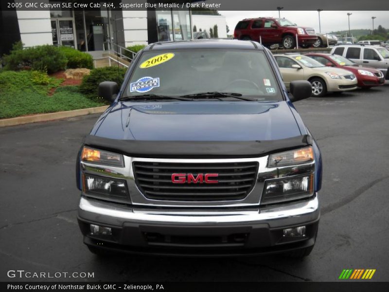 Superior Blue Metallic / Dark Pewter 2005 GMC Canyon SLE Crew Cab 4x4