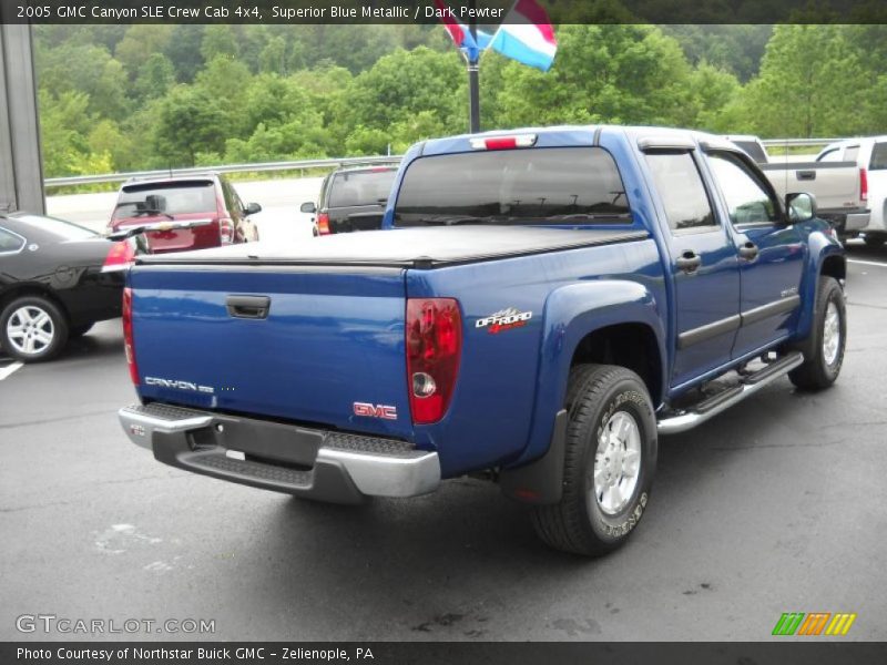 Superior Blue Metallic / Dark Pewter 2005 GMC Canyon SLE Crew Cab 4x4