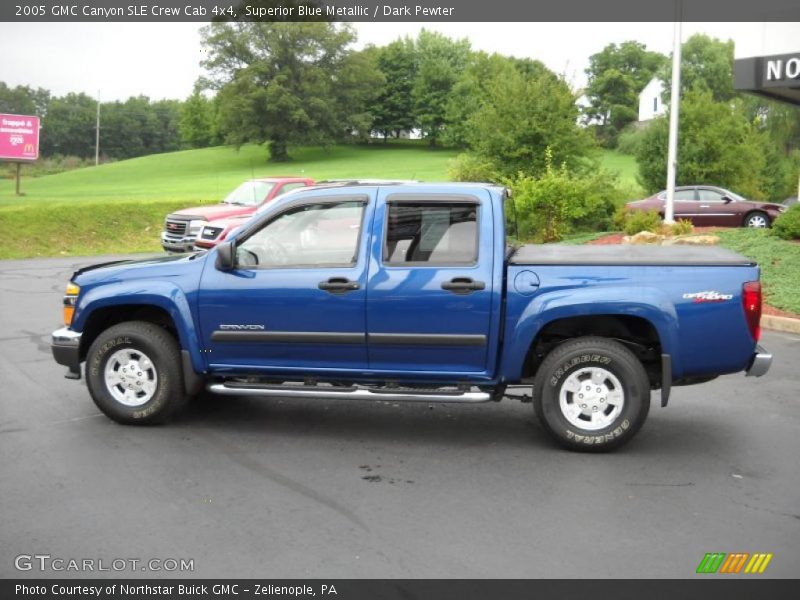 Superior Blue Metallic / Dark Pewter 2005 GMC Canyon SLE Crew Cab 4x4
