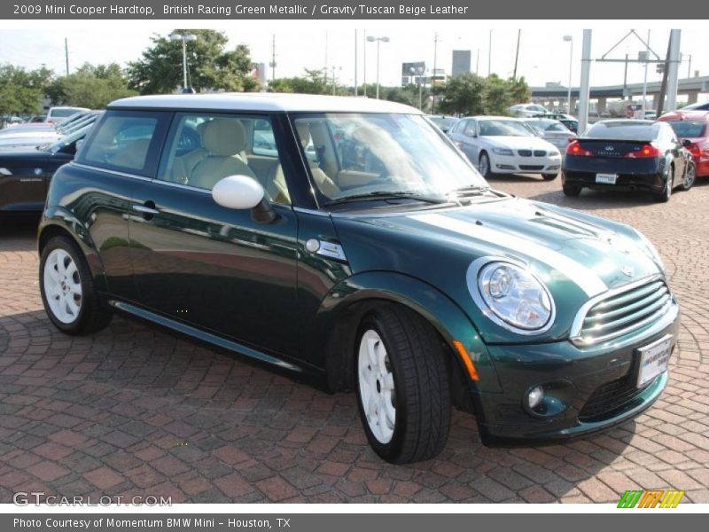 British Racing Green Metallic / Gravity Tuscan Beige Leather 2009 Mini Cooper Hardtop
