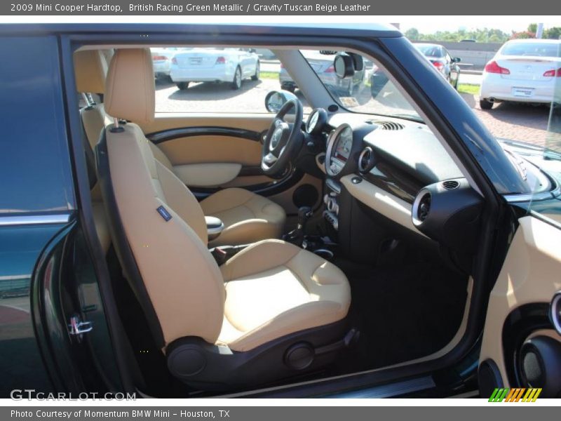 British Racing Green Metallic / Gravity Tuscan Beige Leather 2009 Mini Cooper Hardtop