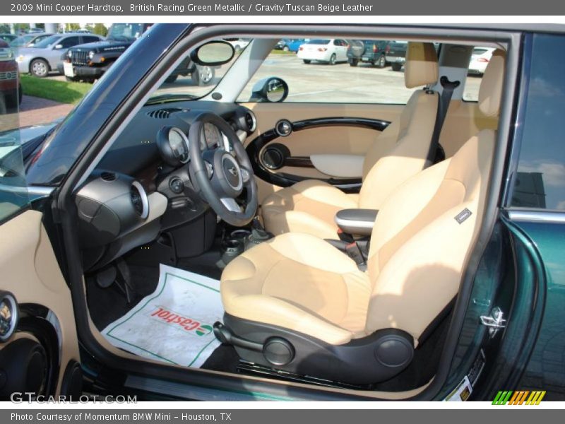 British Racing Green Metallic / Gravity Tuscan Beige Leather 2009 Mini Cooper Hardtop