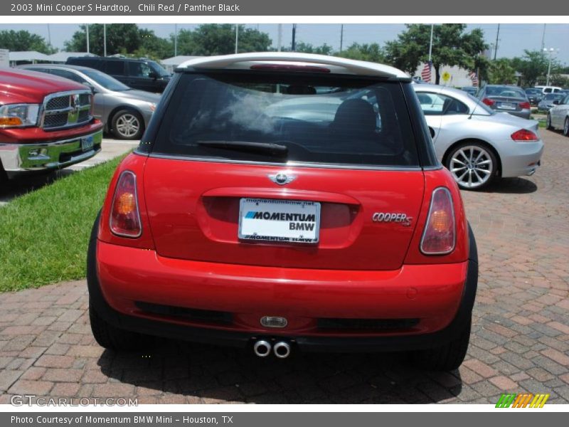 Chili Red / Panther Black 2003 Mini Cooper S Hardtop