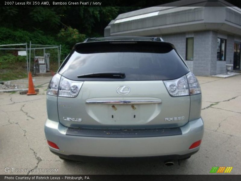 Bamboo Green Pearl / Ivory 2007 Lexus RX 350 AWD
