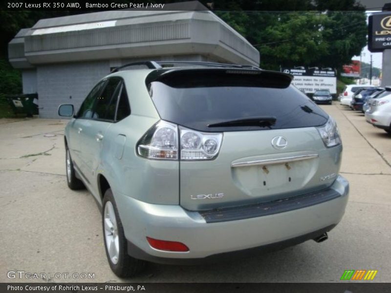 Bamboo Green Pearl / Ivory 2007 Lexus RX 350 AWD