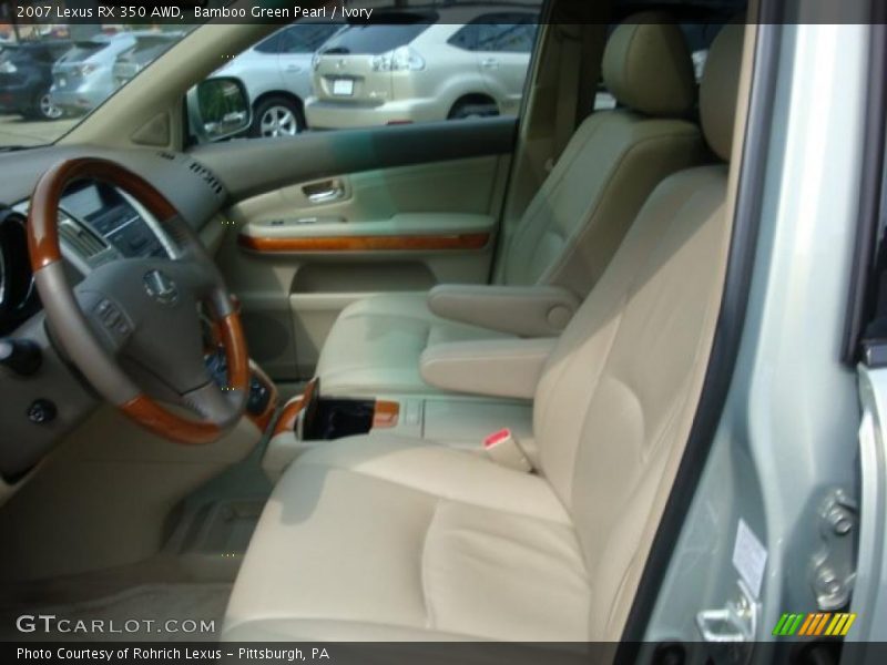 Bamboo Green Pearl / Ivory 2007 Lexus RX 350 AWD