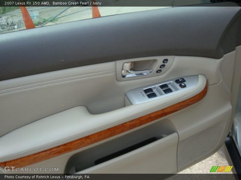 Bamboo Green Pearl / Ivory 2007 Lexus RX 350 AWD