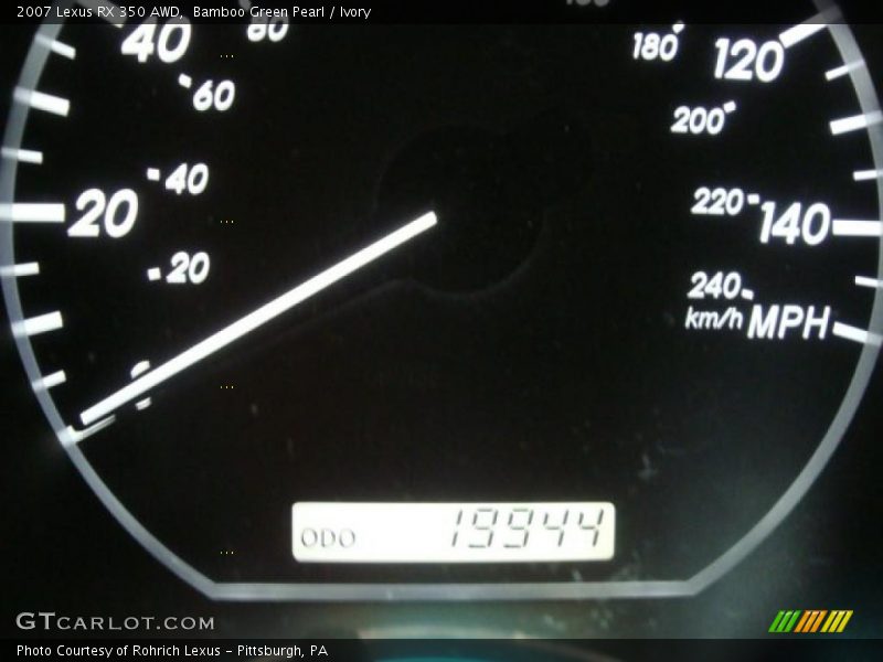 Bamboo Green Pearl / Ivory 2007 Lexus RX 350 AWD