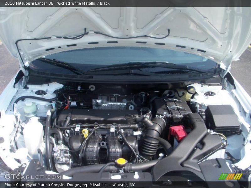 Wicked White Metallic / Black 2010 Mitsubishi Lancer DE