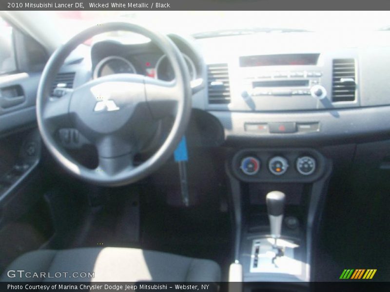 Wicked White Metallic / Black 2010 Mitsubishi Lancer DE