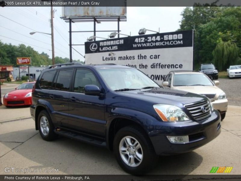 Blue Meridian Pearl / Dark Gray 2005 Lexus GX 470