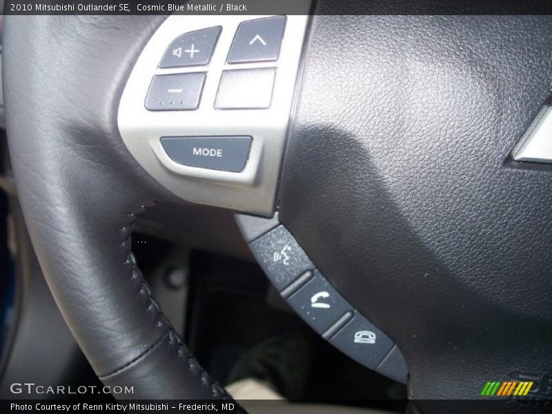 Cosmic Blue Metallic / Black 2010 Mitsubishi Outlander SE