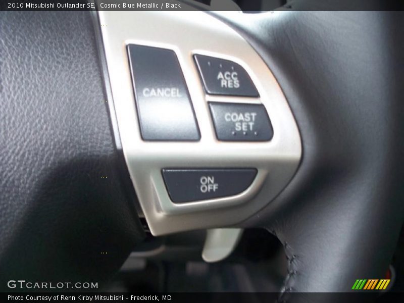 Cosmic Blue Metallic / Black 2010 Mitsubishi Outlander SE