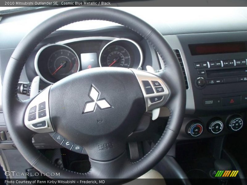 Cosmic Blue Metallic / Black 2010 Mitsubishi Outlander SE