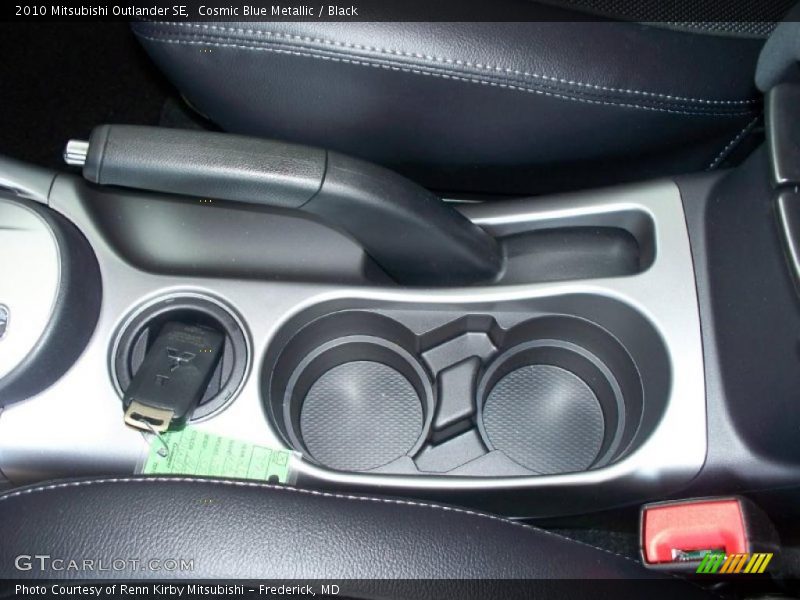 Cosmic Blue Metallic / Black 2010 Mitsubishi Outlander SE