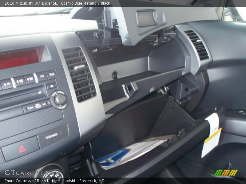 Cosmic Blue Metallic / Black 2010 Mitsubishi Outlander SE