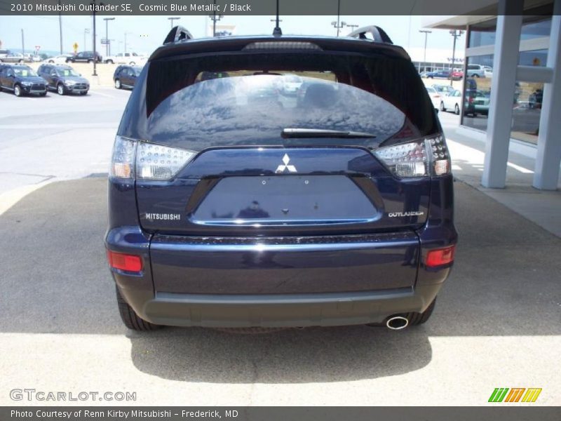 Cosmic Blue Metallic / Black 2010 Mitsubishi Outlander SE