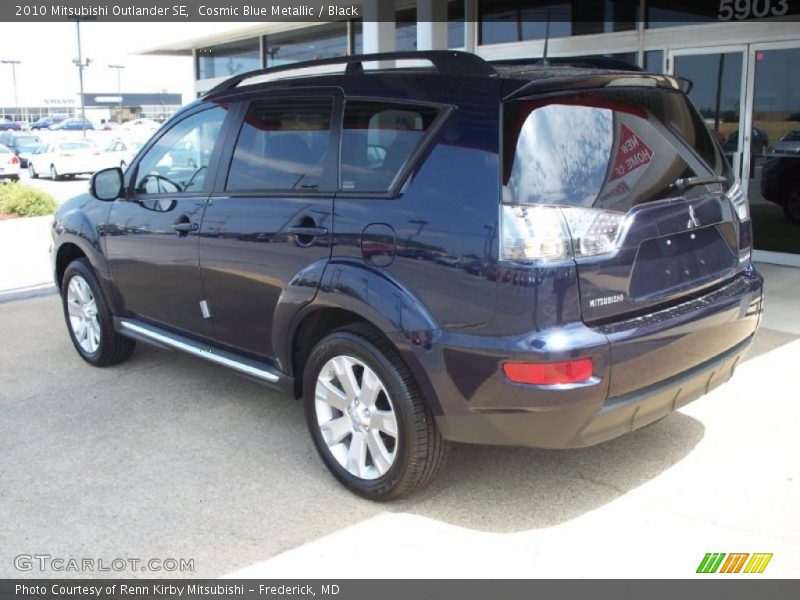 Cosmic Blue Metallic / Black 2010 Mitsubishi Outlander SE