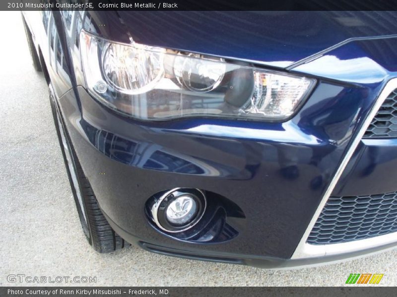 Cosmic Blue Metallic / Black 2010 Mitsubishi Outlander SE