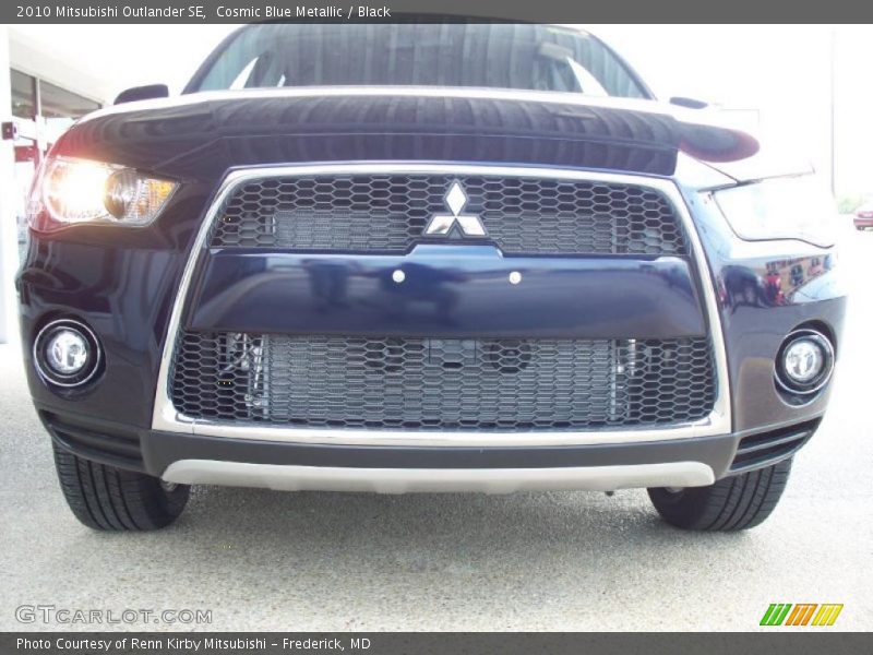 Cosmic Blue Metallic / Black 2010 Mitsubishi Outlander SE