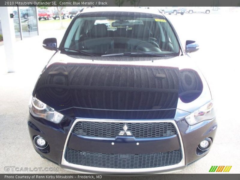 Cosmic Blue Metallic / Black 2010 Mitsubishi Outlander SE