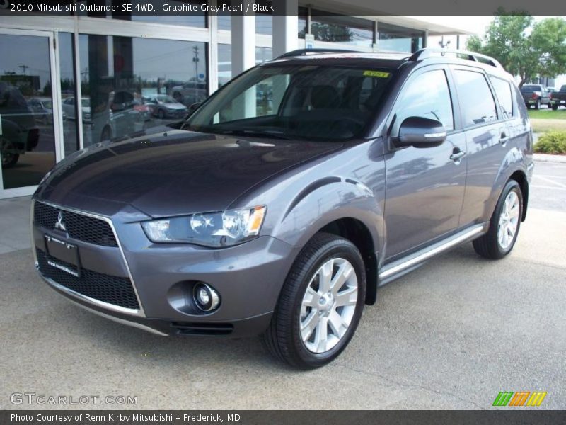 Graphite Gray Pearl / Black 2010 Mitsubishi Outlander SE 4WD