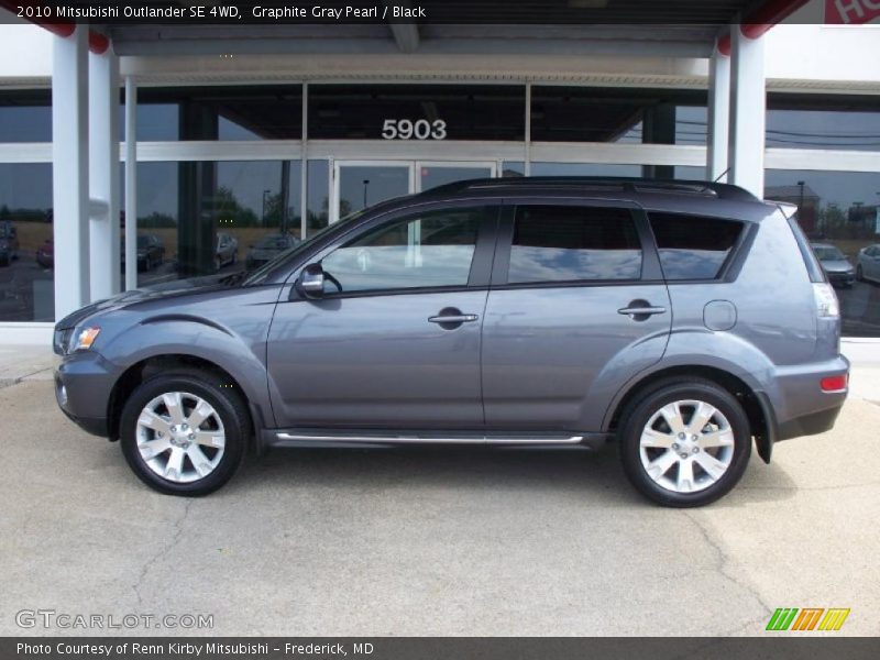 Graphite Gray Pearl / Black 2010 Mitsubishi Outlander SE 4WD