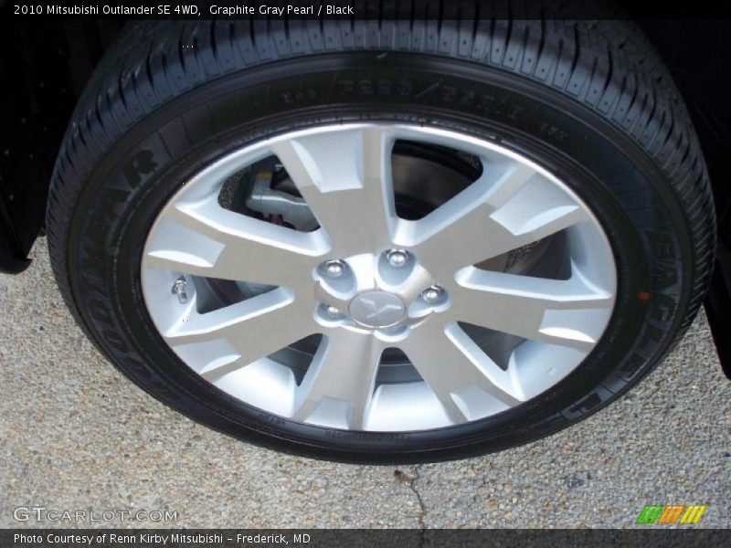 Graphite Gray Pearl / Black 2010 Mitsubishi Outlander SE 4WD